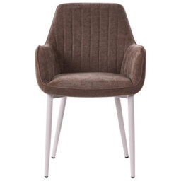 Beliani Set Of 2 Dining Chairs Wellston Fabric Brown - thumbnail 5
