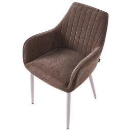 Beliani Set Of 2 Dining Chairs Wellston Fabric Brown - thumbnail 7