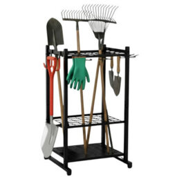Metal Garden Tool Storage Rack With Hooks, Garden Lawncare Guy - thumbnail 1