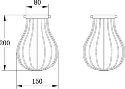 Luminosa Lighting Luminosa Knightsbridge Pendant Cage - Matt Black - Cag3Mb - thumbnail 2