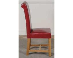 That's Furniture Washington Burgundy Leather Dining Chairs For Dining Room Or Kitchen - thumbnail 3