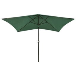 Berkfield Harmful Parasol With Leds And Steel Pole Green 2X3 M - thumbnail 1