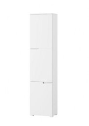 Amos Mann Furniture Cellini White Gloss Tall Bookcase With Doors S13 - thumbnail 4
