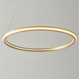 Loops Hanging Ceiling Pendant Light - Satin Gold Paint & White Silicone - 41W Led (Smd 2835) Warm White - thumbnail 3