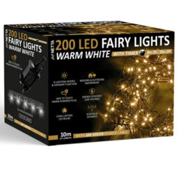 Netta Christmas Tree Lights 200 Led 10M Fairy String Lights Plug In With Timer And Memory Functions For Outdoor/indoor Use -Warm - thumbnail 1