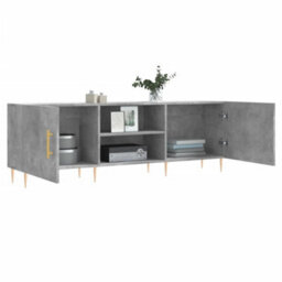 Berkfield Tv Cabinet Concrete Grey 150X30X50 Cm Engineered Wood - thumbnail 4