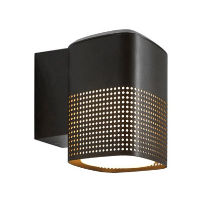 Nordlux Sidara Outdoor Wall Light Black Aluminium Solar E27 Sensor Coastal/marine Safe - Mains Powered, Ip54 - image 1