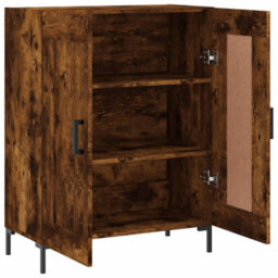 Berkfield Sideboard Smoked Oak 69.5X34X90 Cm Engineered Wood - thumbnail 6