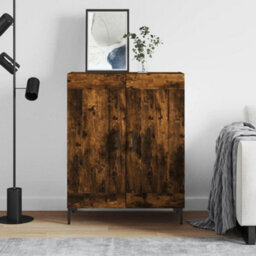 Berkfield Sideboard Smoked Oak 69.5X34X90 Cm Engineered Wood - thumbnail 1