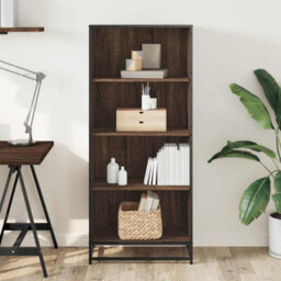 Berkfield Bookcase Brown Oak 60X35X139 Cm Engineered Wood - thumbnail 3