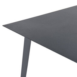 Beliani Garden Dining Table Mileto 140 Cm 80 Cm Glass Grey - thumbnail 6