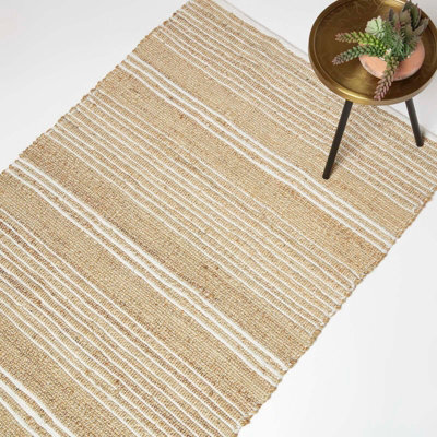 Homescapes Arlyn Natural Striped Handwoven Jute Rug, 90 X 150 Cm - image 1