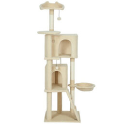 160Cm Cat Tree Tower With Sisal Scratching Posts, Condos, Beige - thumbnail 4