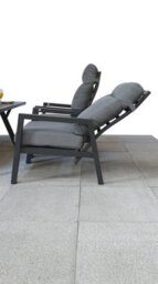 Signature Weave Kimmie 5 Seater Sofa Reclining Chair Table Set Grey - thumbnail 4