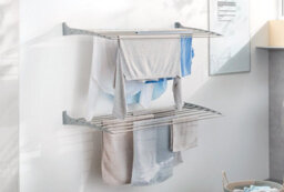 2X Foxydry Fold 116X2, Steel And Aluminium Folding Up Wall Mounted Clothes Rack, 116X9X50 Cm White 2 Pieces - thumbnail 8