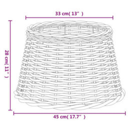 Vidaxl Lamp Shade Brown 45X28 Cm Wicker Lamp Shades - thumbnail 3