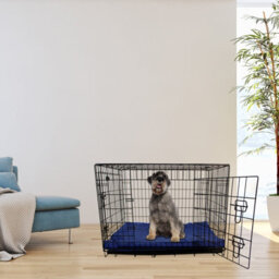 Actiaspet Large Dog Bed Cage Crate Pet Waterproof Hygienic Bedding Tough Hardwearing Cushion Mat Blue - thumbnail 5