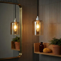 2Pack Amber Glass Pendant Light Shade E27 10Cm Diameter 12Cm Height Vintage Cylinder For Ceiling Lampshade - thumbnail 7