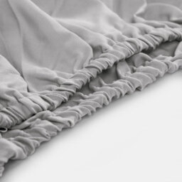 Ohs Plain Bed Sheet Microfibre Deep Fitted Soft, Silver - Single - thumbnail 3