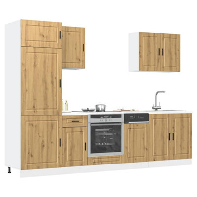 Berkfield 7 Piece Kitchen Cabinet Set Kalmar Artisan Oak Engineered Wood - image 1