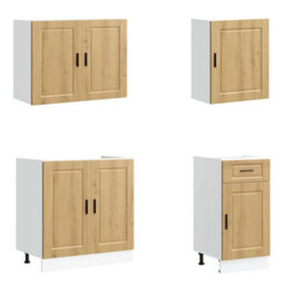 Berkfield 7 Piece Kitchen Cabinet Set Kalmar Artisan Oak Engineered Wood - thumbnail 4