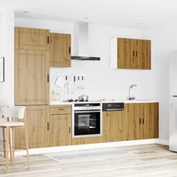 Berkfield 7 Piece Kitchen Cabinet Set Kalmar Artisan Oak Engineered Wood - thumbnail 3