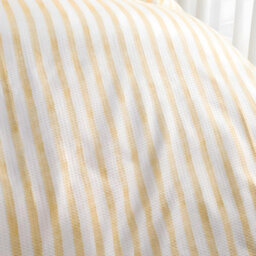 Ohs Watercolour Stripe Embossed Bedding Set Duvet Cover With Pillowcase, Lemon - Double - thumbnail 4