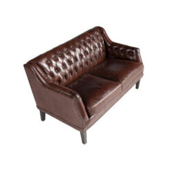 Angel Cerda 2-Seater Chester Sofa In Cognac Brown Leather - thumbnail 8
