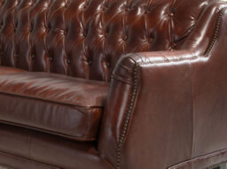 Angel Cerda 2-Seater Chester Sofa In Cognac Brown Leather - thumbnail 5