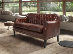 Angel Cerda 2-Seater Chester Sofa In Cognac Brown Leather - thumbnail 3