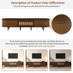 Matteo 180Cm Walnut Rattan Tv Stand With Roll-Up Doors & Storage. Ideal For 80-Inch Tvs. Durable Mdf, 30Kg Capacity. - thumbnail 5