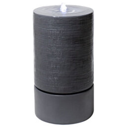 Primrose Siena Column Rippling Effect Garden Outdoor Water Feature Fountain With Led Lights H85Cm - thumbnail 1