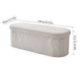 108X40X36Cm Ottoman Storage Stool Bench Bed End Seat - thumbnail 2