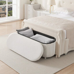 108X40X36Cm Ottoman Storage Stool Bench Bed End Seat - thumbnail 3