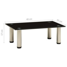 Berkfield Modern Tv Stand Black 40X35X17 Cm Tempered Glass - thumbnail 5