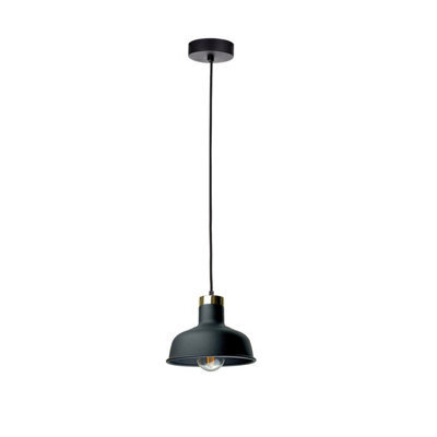 Luminosa Lighting Luminosa Faun Bar Pendant Ceiling Light Black, Gold 1X E27 - image 1