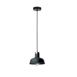 Luminosa Lighting Luminosa Faun Bar Pendant Ceiling Light Black, Gold 1X E27 - thumbnail 1