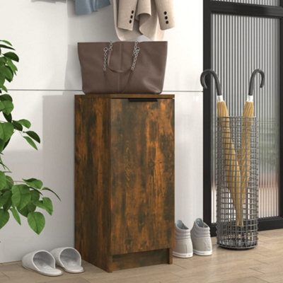 Berkfield Shoe Cabinet Smoked Oak 30X35X70 Cm Engineered Wood - image 1