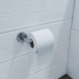 Toilet Roll Holder Wall Mounted Flexi Fix In Chrome - thumbnail 2