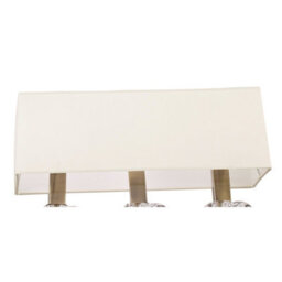 Luminosa Lighting Luminosa Akira Linear Pendant 2 Arm 6 Light E14, Antique Brass With Cream Shades - thumbnail 6