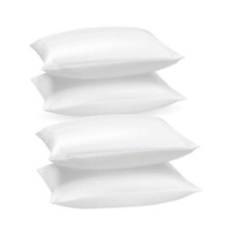 ARLinens Pack Of 4 Duck Feather & Down Pillows Extra Filled Anti-Allergy Plump Bed Pillows With 100% Cotton Cover - thumbnail 1