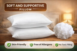 ARLinens Pack Of 4 Duck Feather & Down Pillows Extra Filled Anti-Allergy Plump Bed Pillows With 100% Cotton Cover - thumbnail 5
