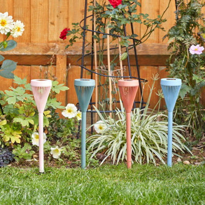 Smart Solar Light Multi Stake Light Solar-Powered 1Lm Integrated Led Outdoor Stake Light, Pack Of 4 - image 1