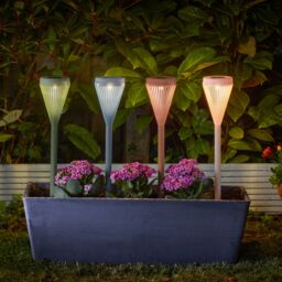 Smart Solar Light Multi Stake Light Solar-Powered 1Lm Integrated Led Outdoor Stake Light, Pack Of 4 - thumbnail 2