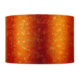 Happy Homewares Rustic Orange Jacquard Fabric Lamp Shade With Gold Foil Fleck Accents - thumbnail 4