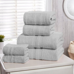 Rapport Home Camden 6 Piece Towel Bale Set Pure Cotton Silver