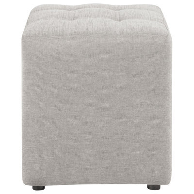 Wyld And Coco Luxora Multifunction Footstool In Light Grey Polyester 38 X 38 Cm Square - image 1