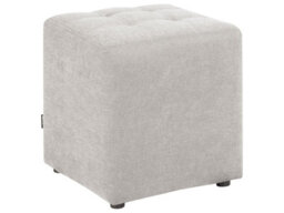 Wyld And Coco Luxora Multifunction Footstool In Light Grey Polyester 38 X 38 Cm Square - thumbnail 3