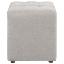Wyld And Coco Luxora Multifunction Footstool In Light Grey Polyester 38 X 38 Cm Square - thumbnail 1
