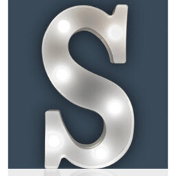 Battery Powered 3D Letter S Led Light - Freestanding Or Wall Mounted Alphabet Lighting Home Or Party Decoration - H22 X W14 X D3Cm - thumbnail 2